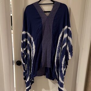 Surf Gypsy Indigo and White Tie-Dye Coverup